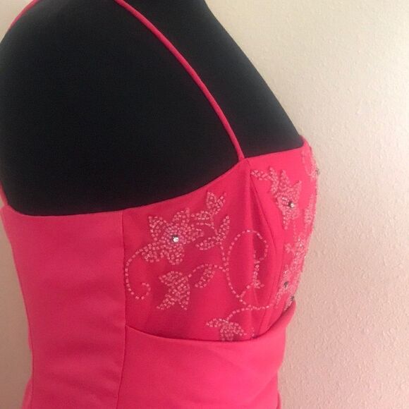 $150= 75 City  Triangles Pink Prom Maxi Junior Dresses Size 9 (90s Y2K) - Picture 7 of 16